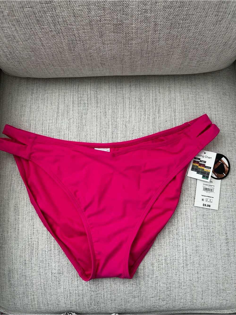 Avia Hot Pink Swim Bottoms with Side Straps